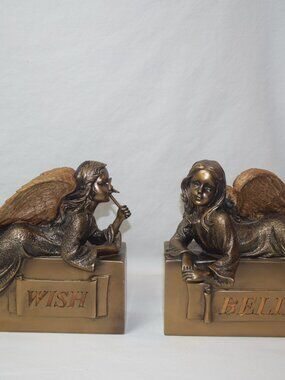Vintage Decorative Seymour Mann Lounging Angel Bookends